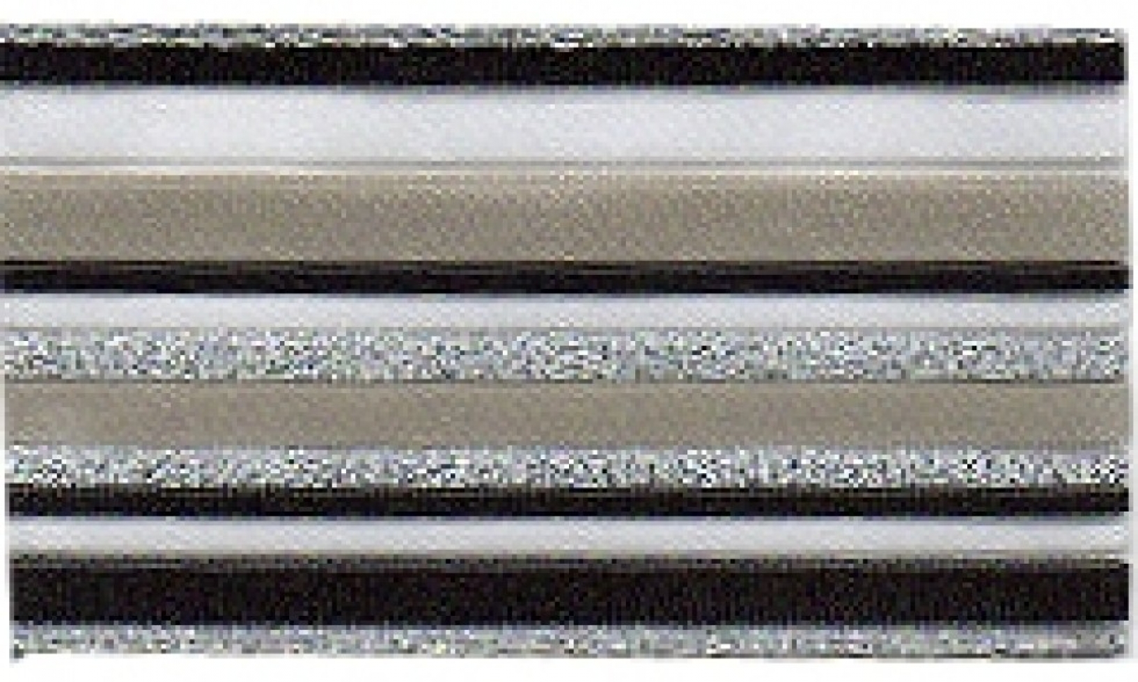 Berisfords Kingdom Stripe Ribbon 100 Black/White/Silver