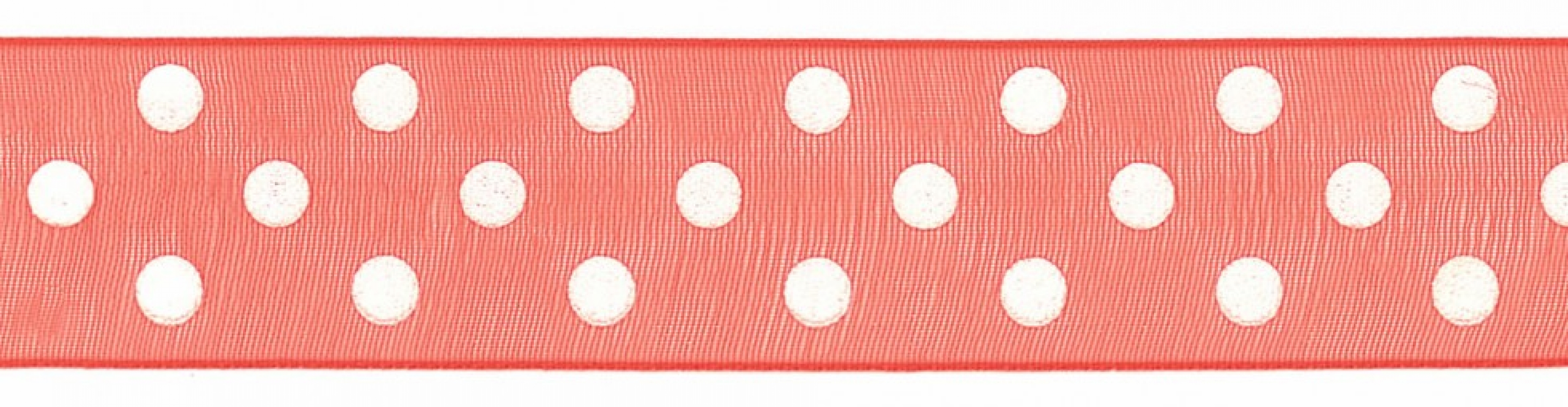Berisfords Sheer Dots Organza Ribbon 42 Orange