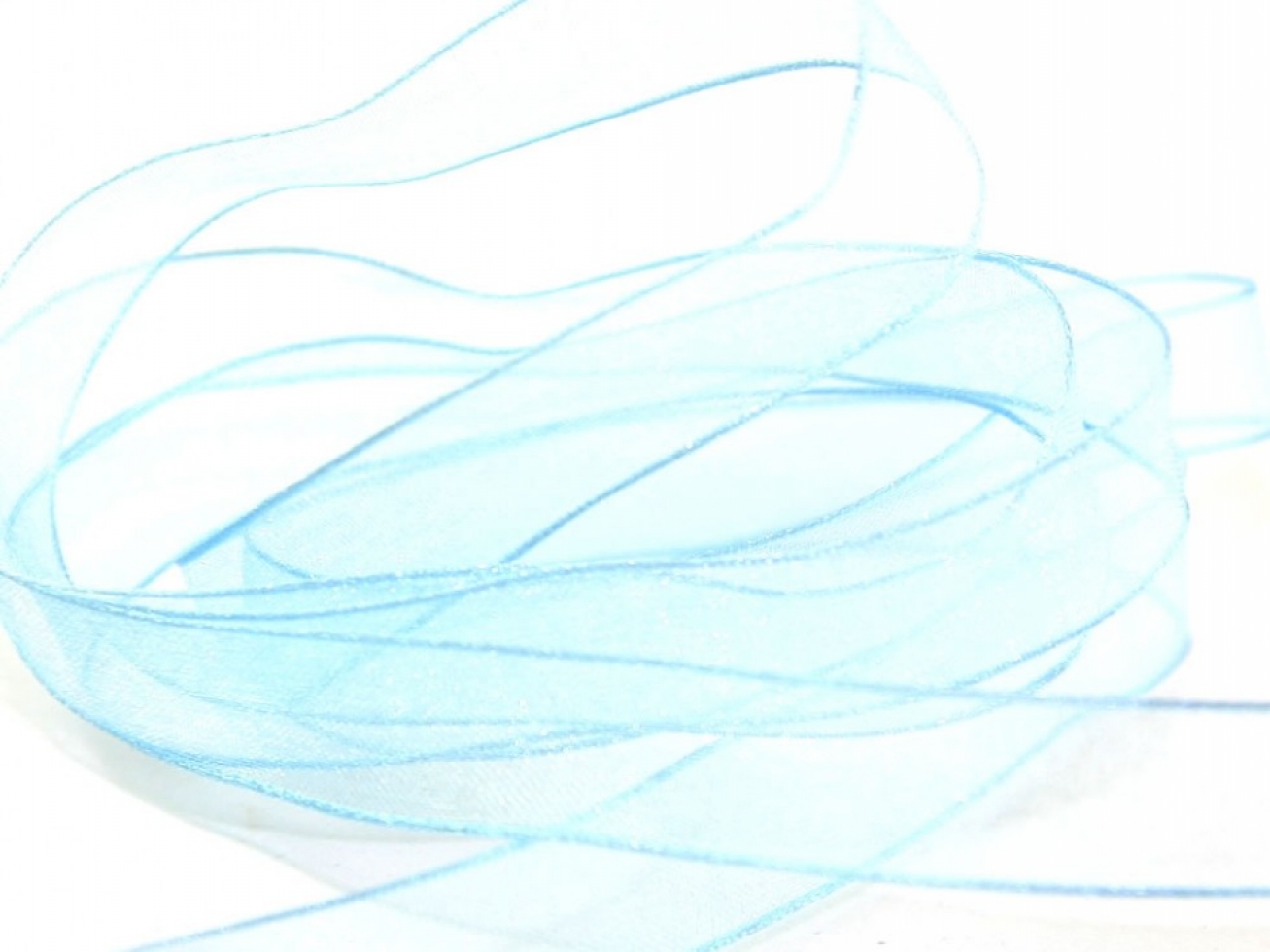 Berisfords Wired Sheer Organza Ribbon 3 Sky
