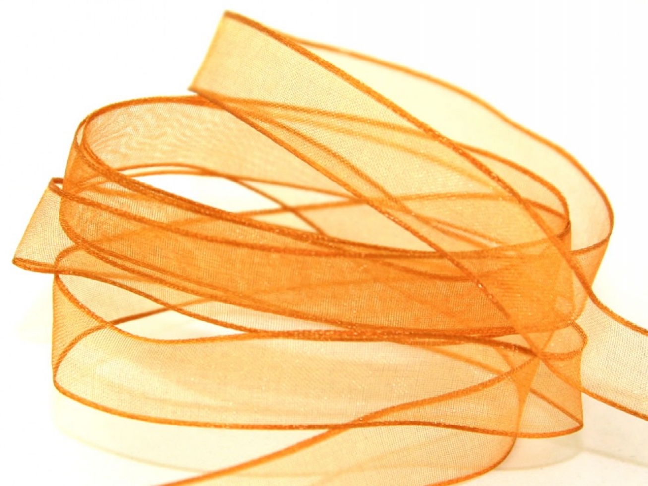 Berisfords Wired Sheer Organza Ribbon 83 Sable