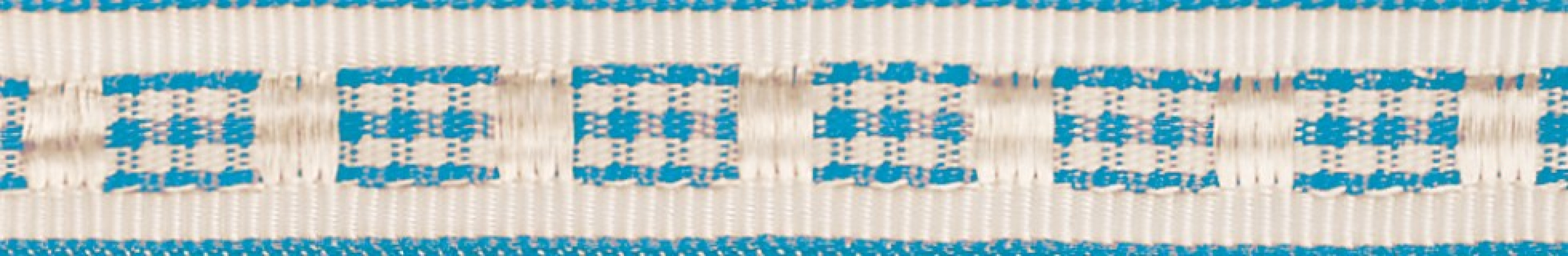 Berisfords Gingham Ruffle Ribbon Sky