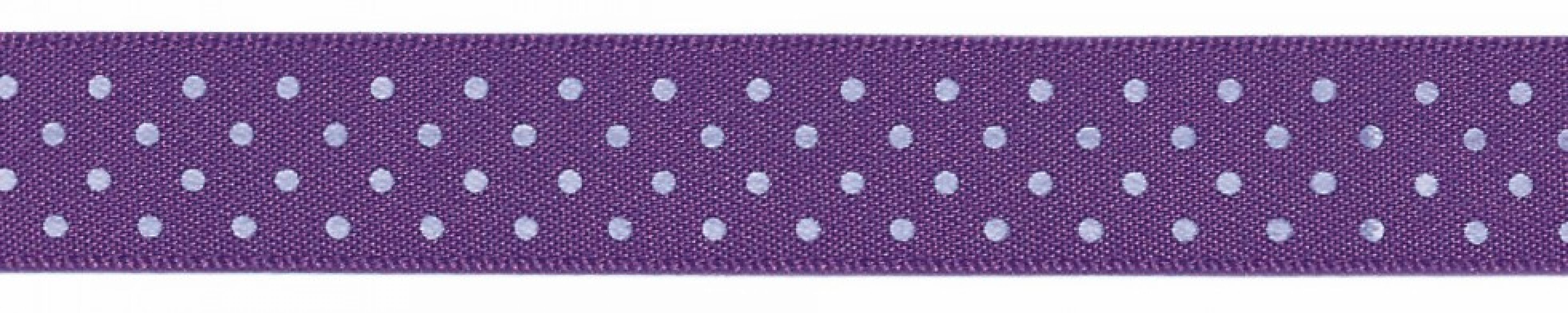 Berisfords Micro Dot Ribbon 19 Purple