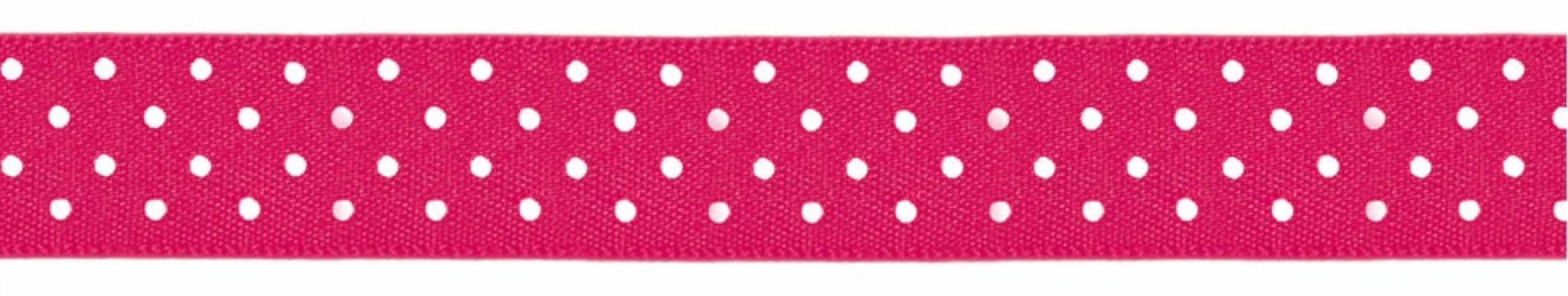 Berisfords Micro Dot Ribbon 72 Shocking Pink