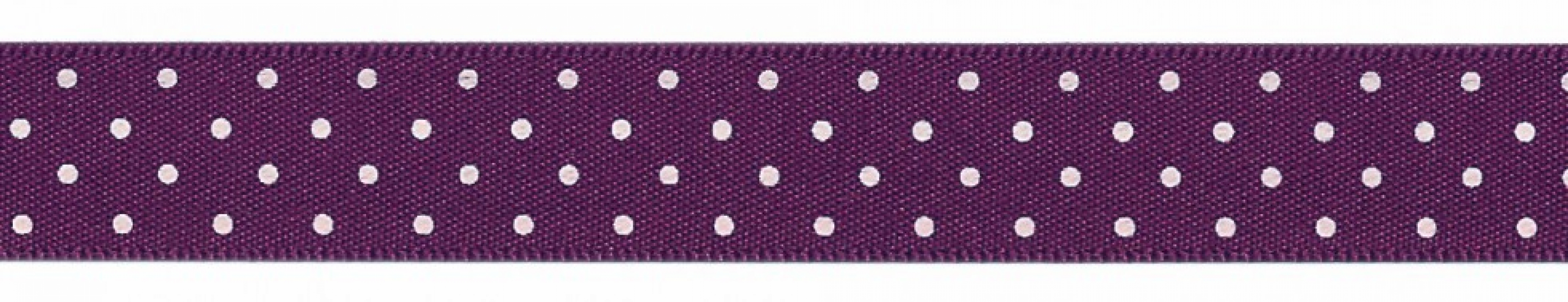 Berisfords Micro Dot Ribbon 49 Plum