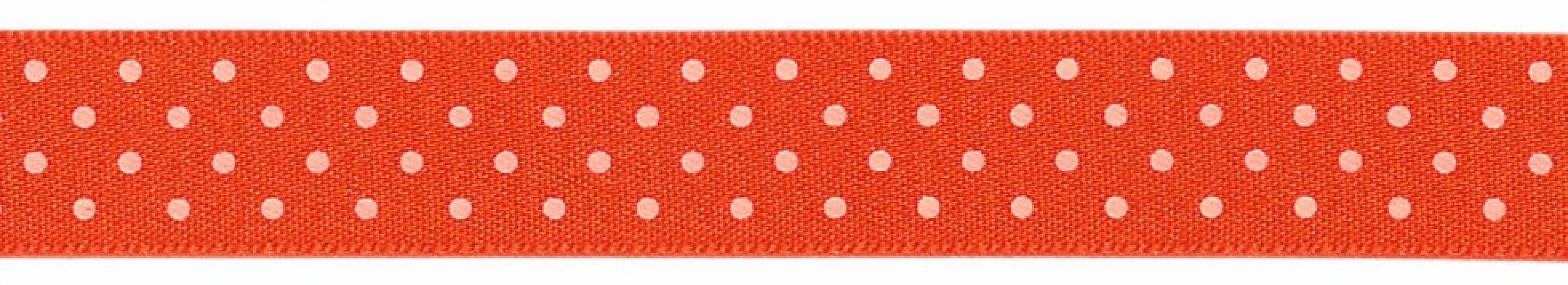 Berisfords Micro Dot Ribbon 42 Orange Delight