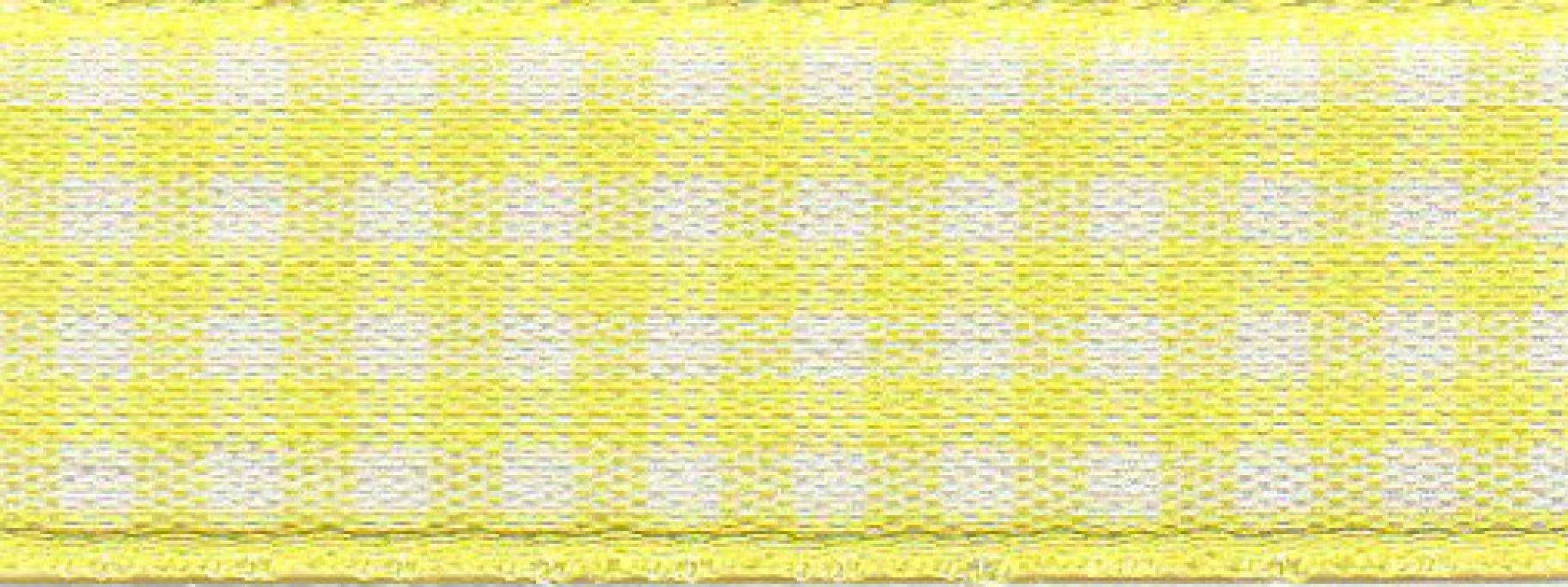 Berisfords Gingham Ribbon 5 Lemon