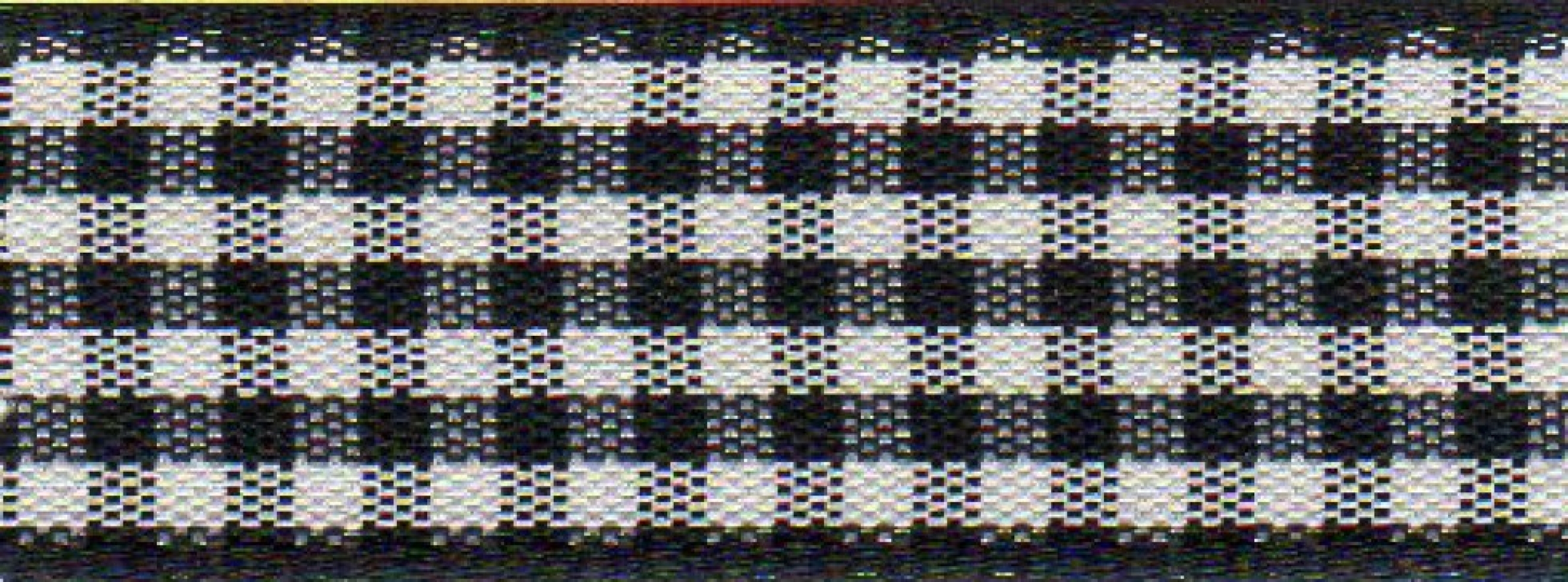 Berisfords Gingham Ribbon 10 Black