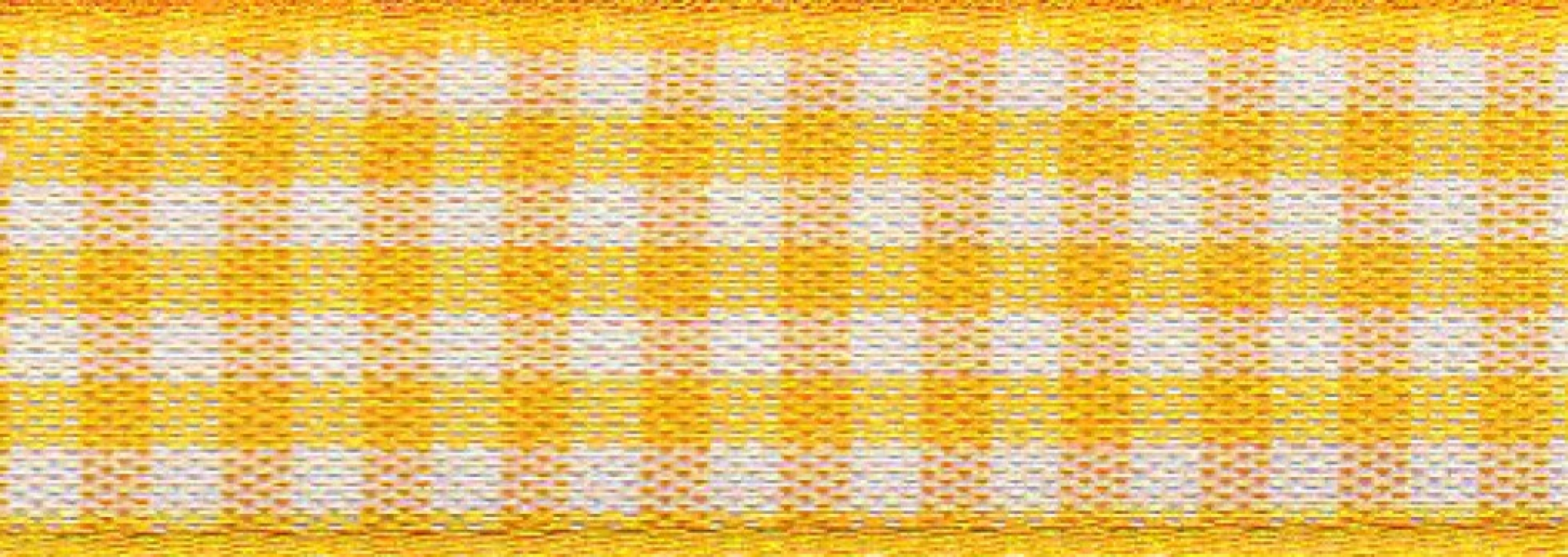 Berisfords Gingham Ribbon 37 Gold