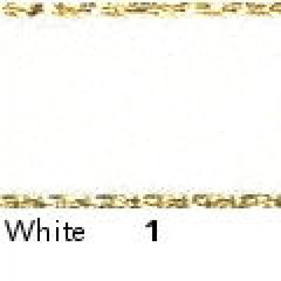 Berisfords Gold Edge Satin Ribbon 1 White