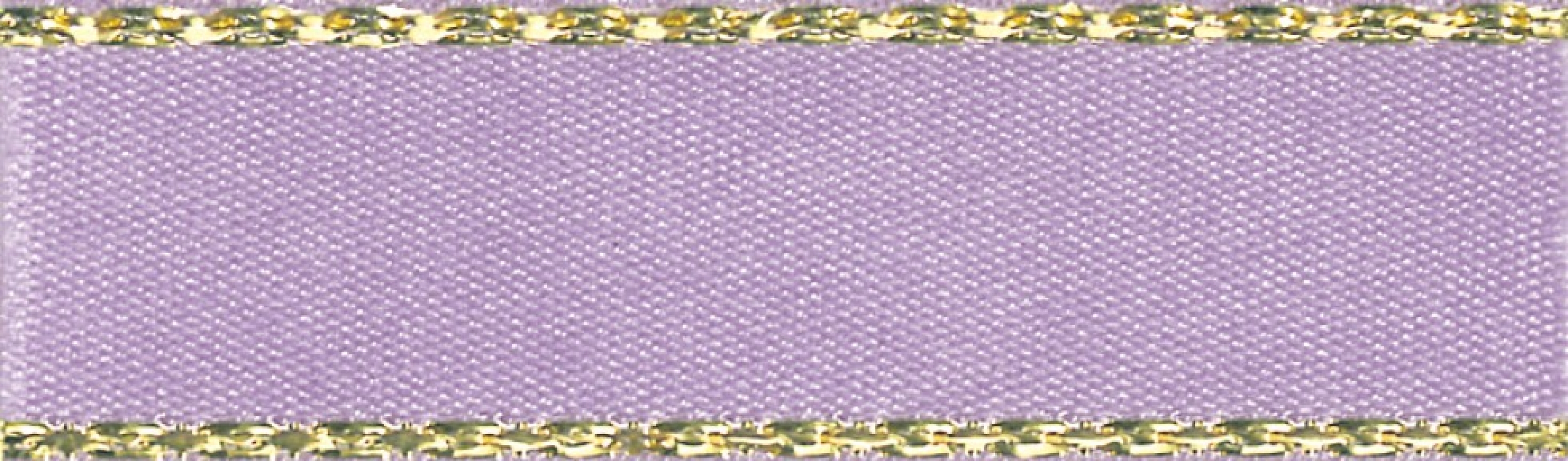 Berisfords Gold Edge Satin Ribbon 910 Orchid