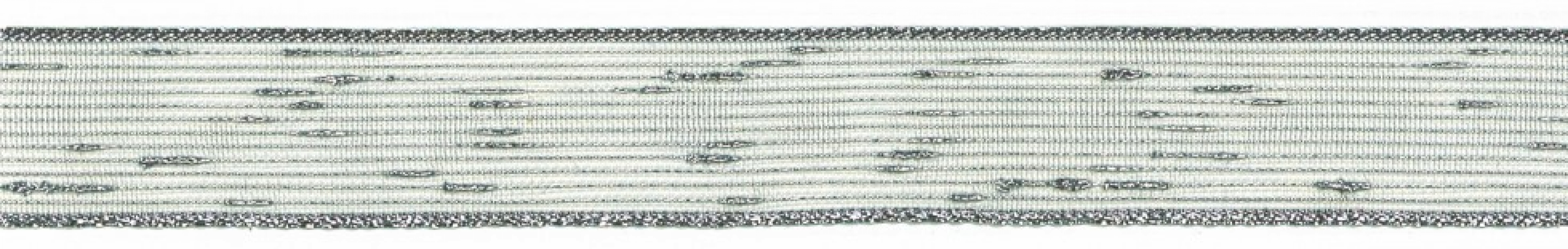 Berisfords Tinsel Mesh Ribbon 100 Silver