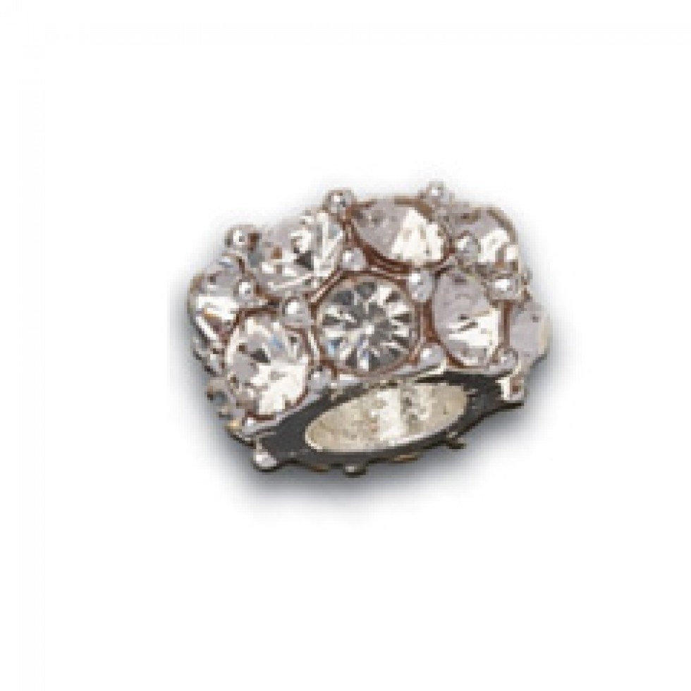 Trimits Rhinestone Diamante Beads Silver Crystal