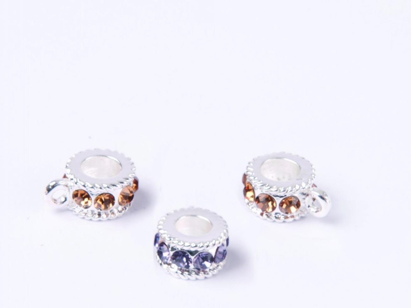 Trimits Rhinestone Beads Silver Iris Mix
