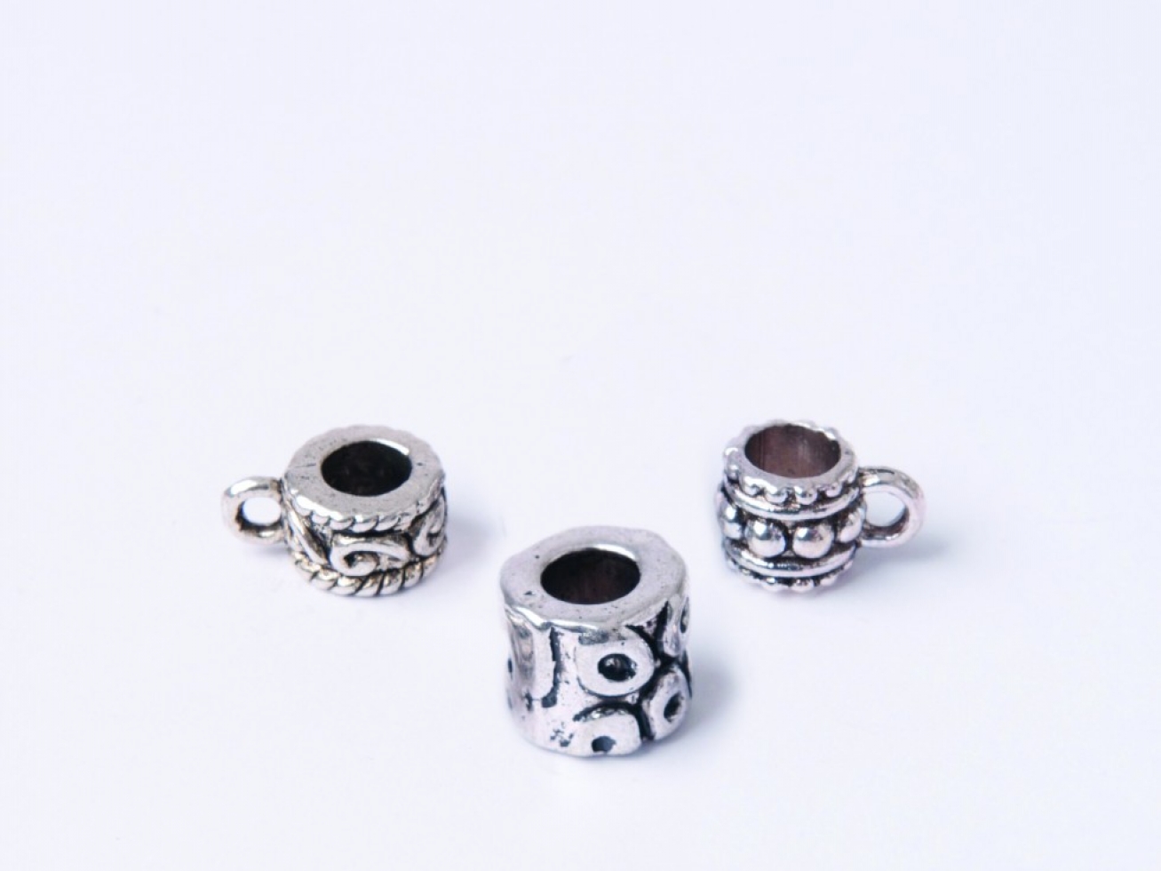 Trimits Spacer Beads Silver Dot Mix