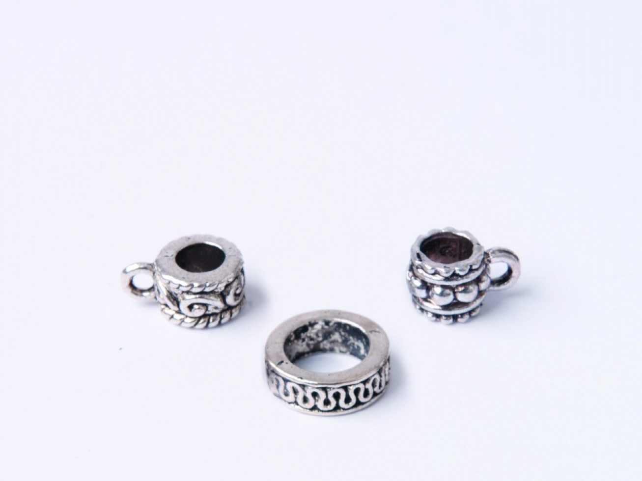 Trimits Spacer Beads Silver Squiggle Mix