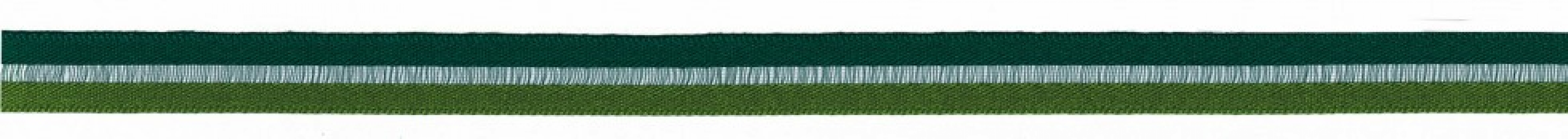 Berisfords Fresh Striped Ribbon 4 Dark Green