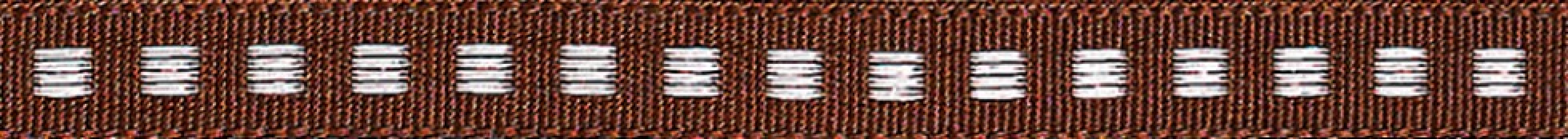 Berisfords Box Stitch Ribbon 25 Brown