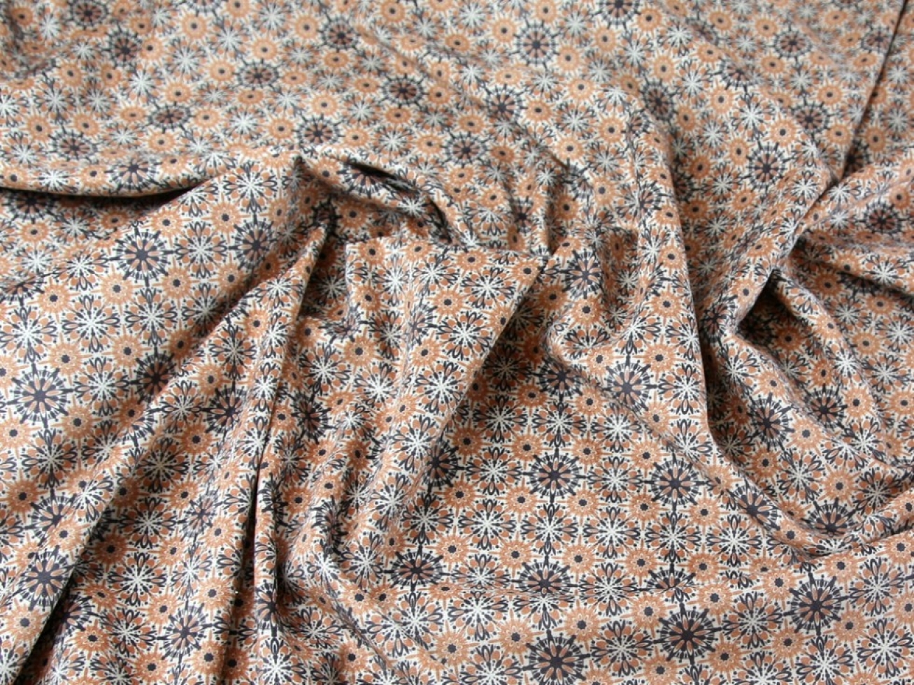 Stretch Woven Faux Suede Fabric Terracotta