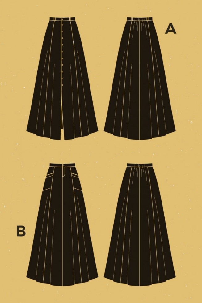 Deer and Doe Paper Sewing Pattern Fumeterre Skirt