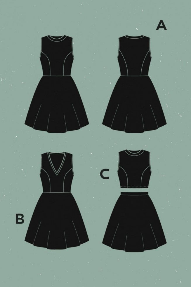 Deer and Doe Paper Sewing Pattern Zephyr Dress