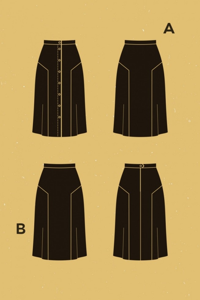 Deer and Doe Paper Sewing Pattern Azara Skirt