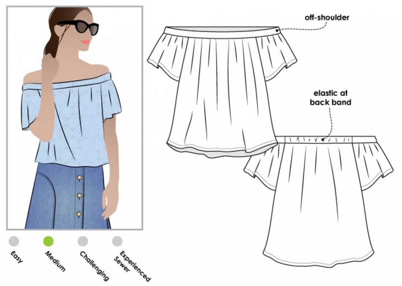 Style Arc Paper Sewing Pattern Cara Top