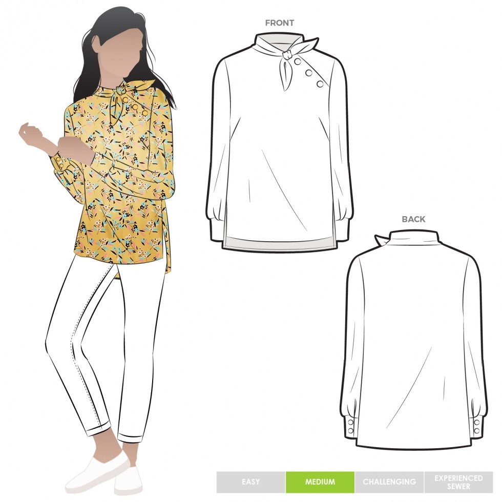 Style Arc Paper Sewing Pattern Macey Blouse