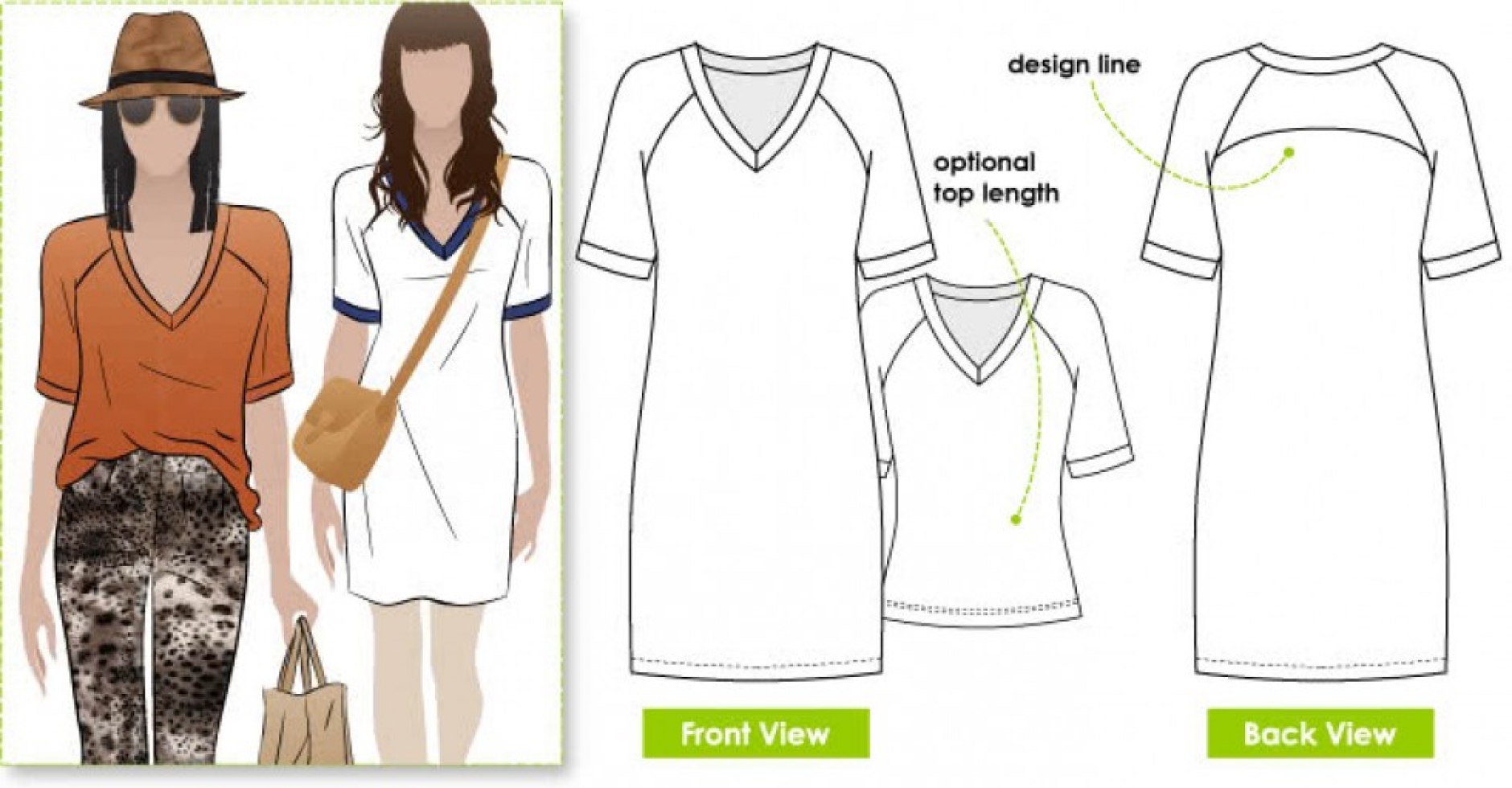 Style Arc Paper Sewing Pattern Rowes Tunic Top
