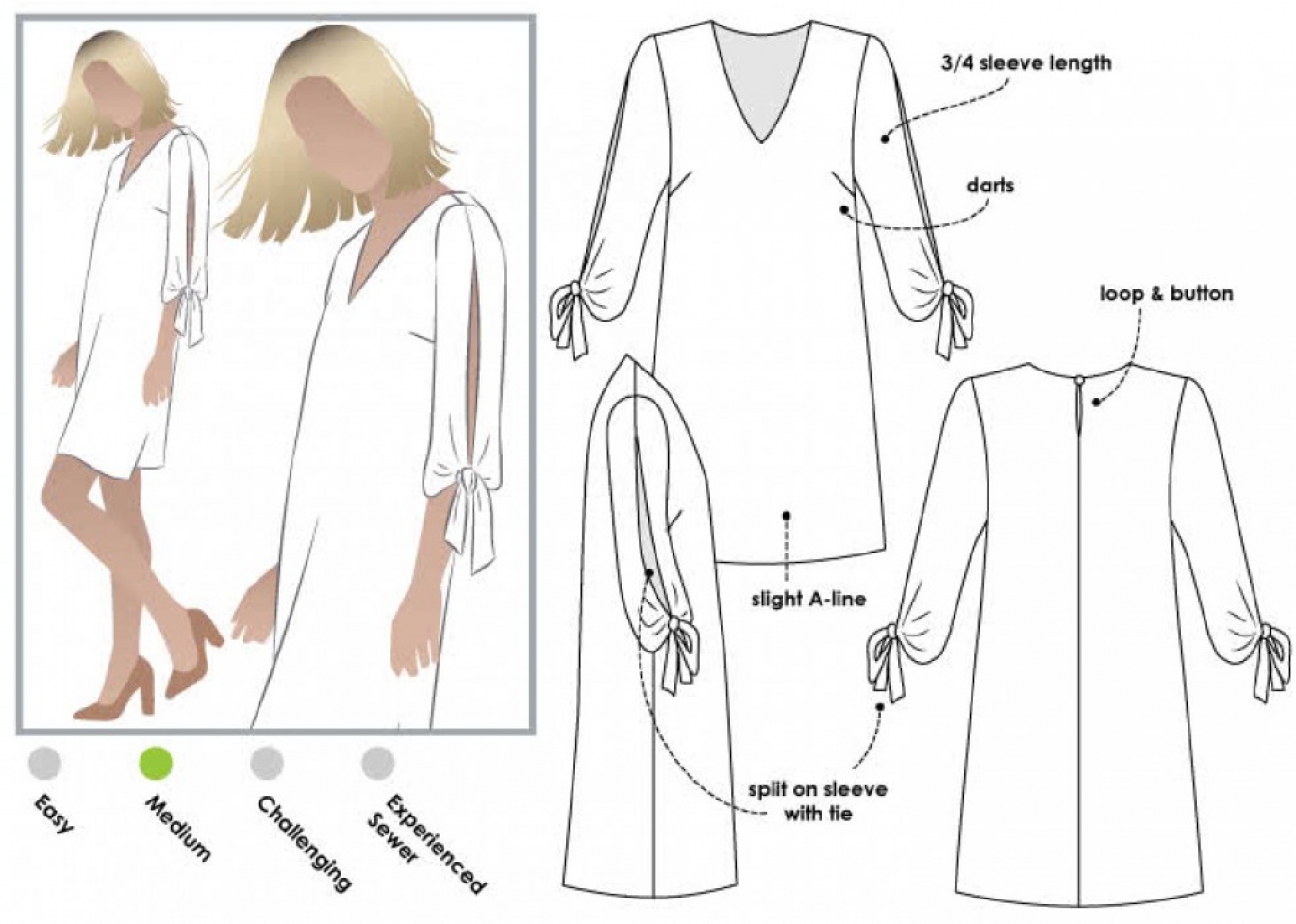 Style Arc Paper Sewing Pattern Marilyn Dress