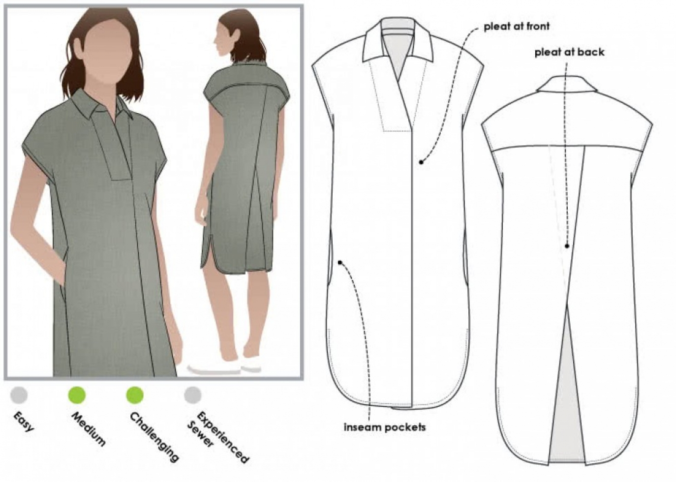 Style Arc Paper Sewing Pattern Autumn Dress