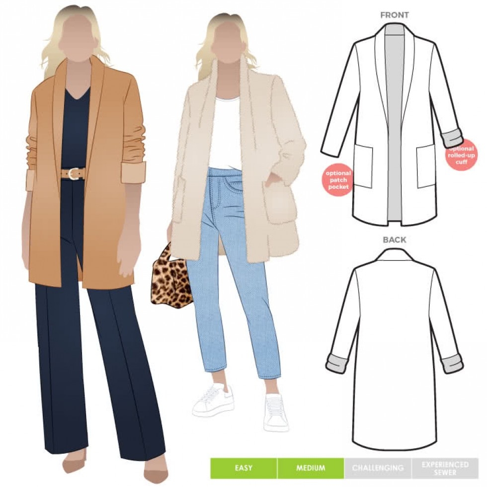 Style Arc Paper Sewing Pattern Loren Jacket