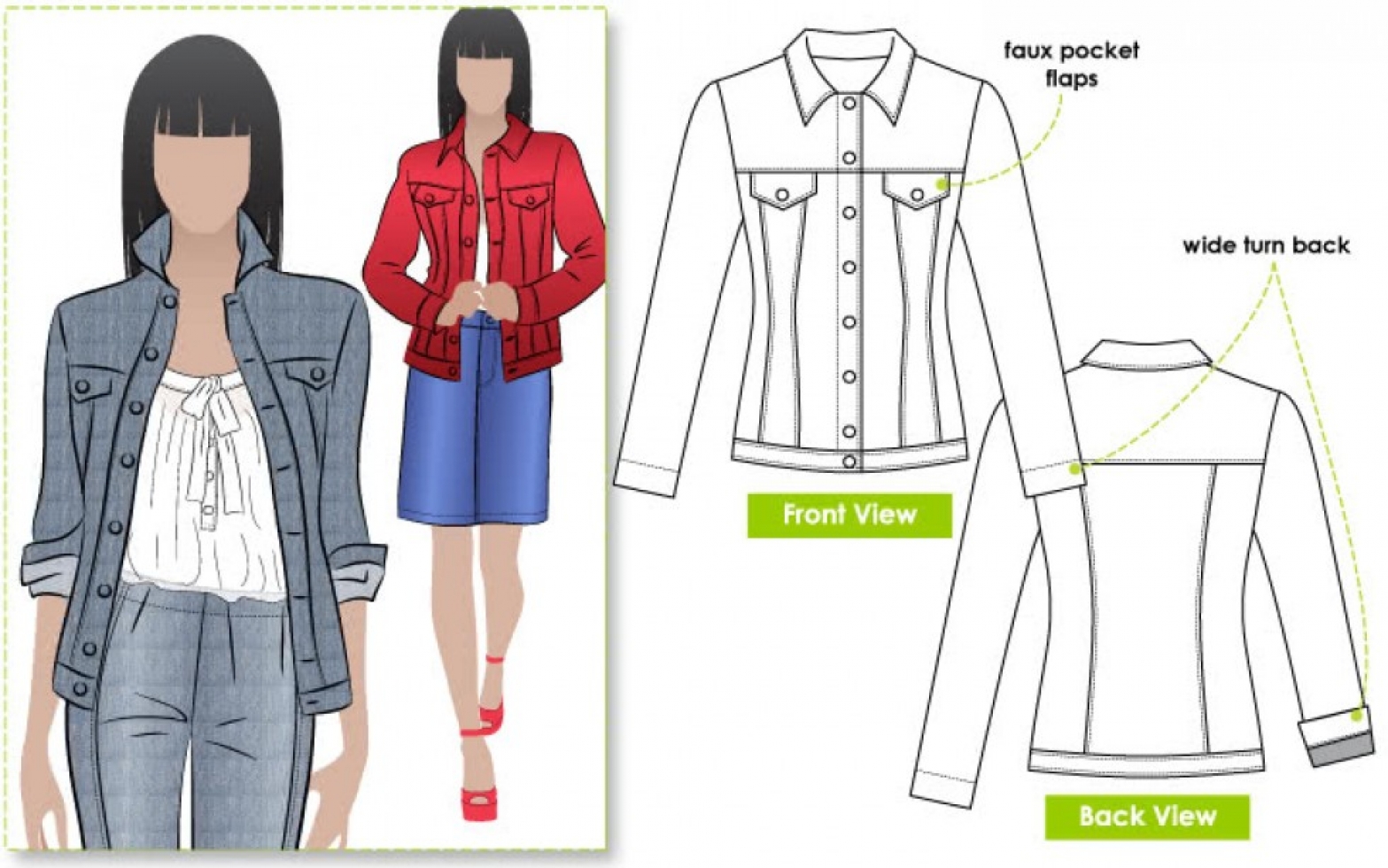 Style Arc Paper Sewing Pattern Stacie Jean Jacket