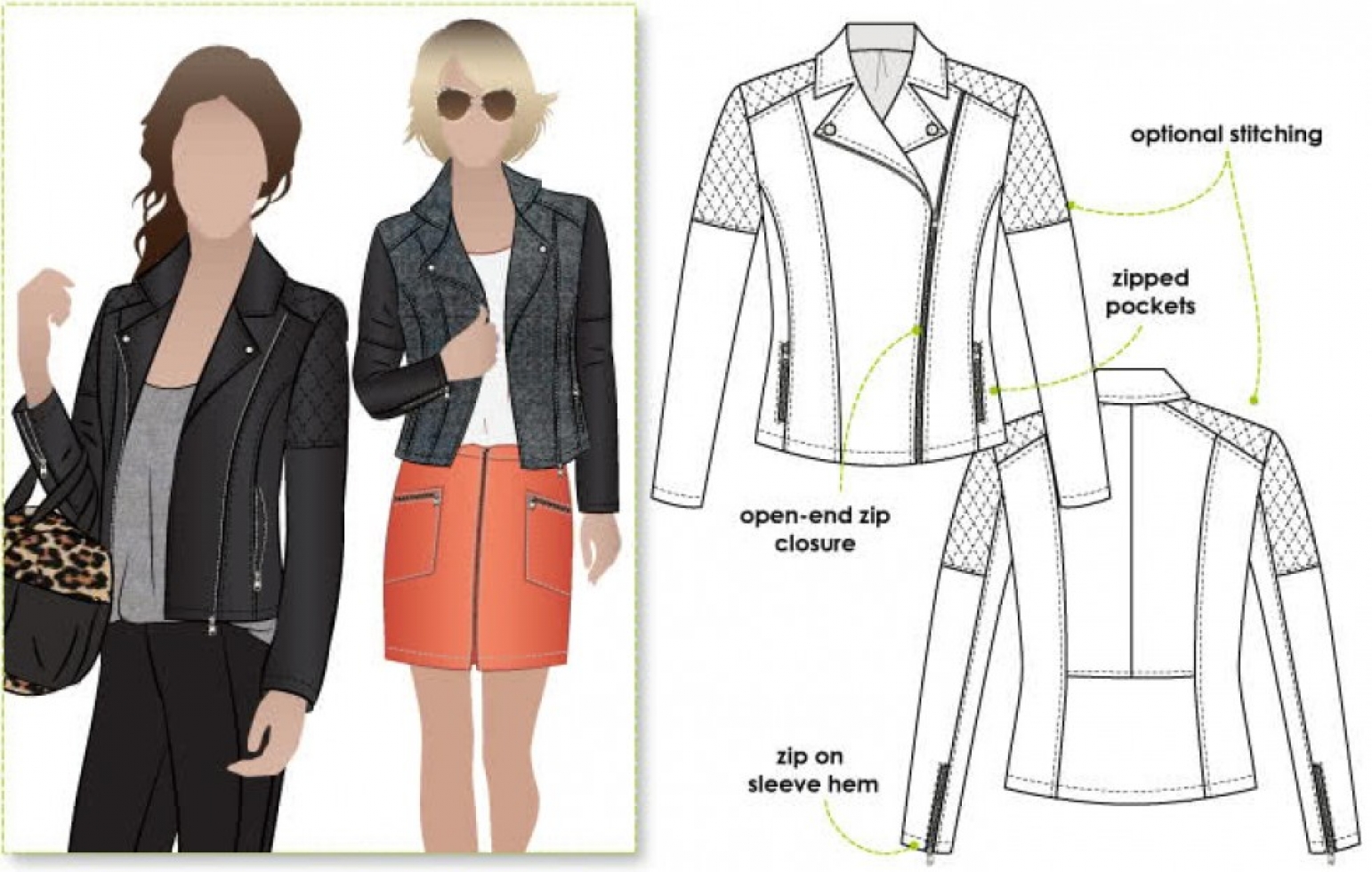 Style Arc Paper Sewing Pattern Ziggi Jacket