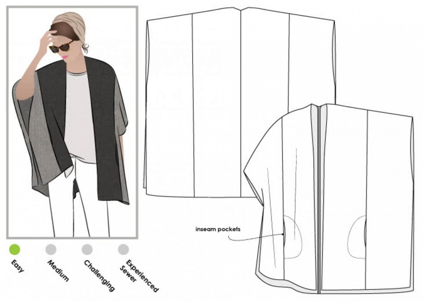 Style Arc Paper Sewing Pattern Mickie Cape