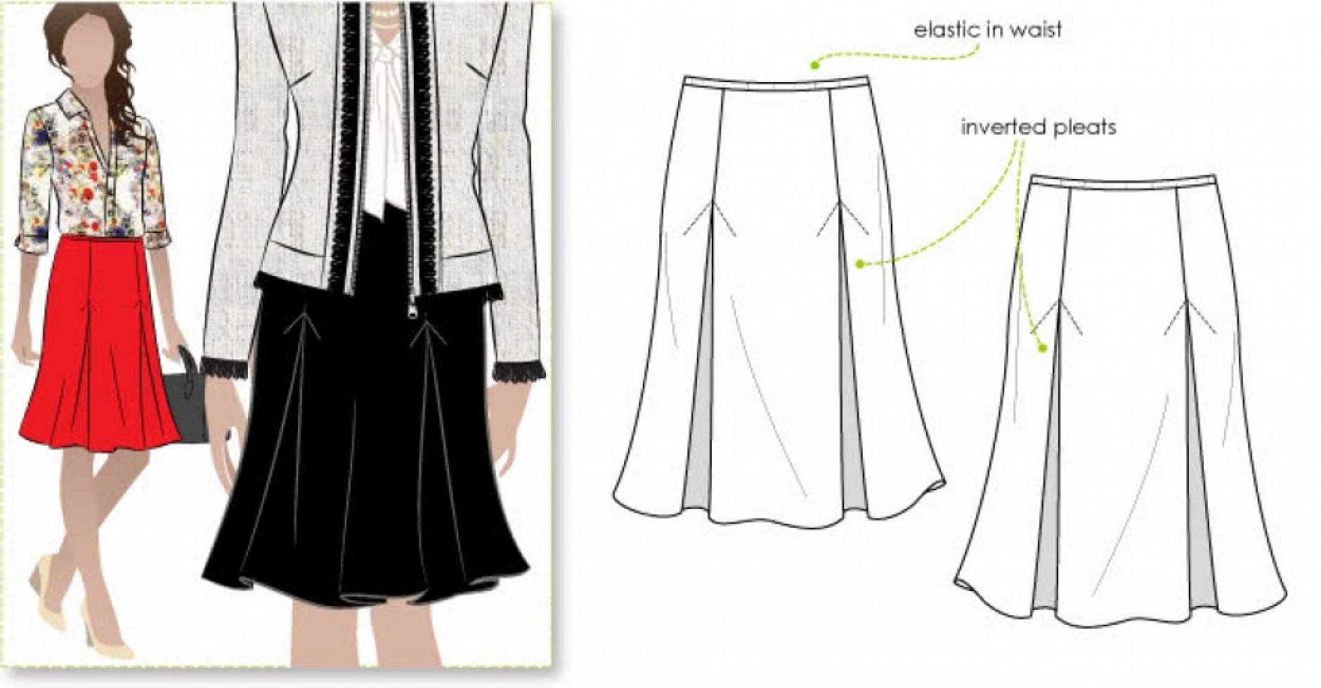Style Arc Paper Sewing Pattern Allison Skirt