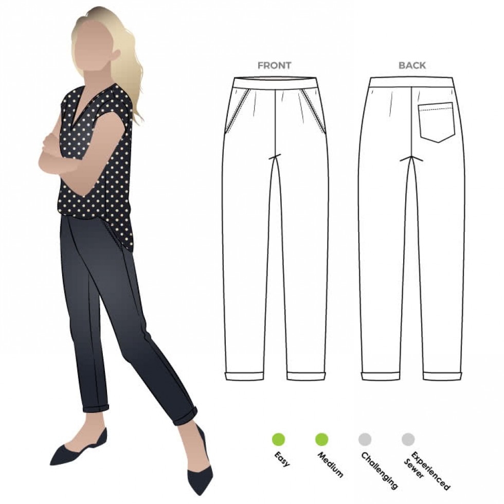 Style Arc Paper Sewing Pattern Parker Ponte Pants