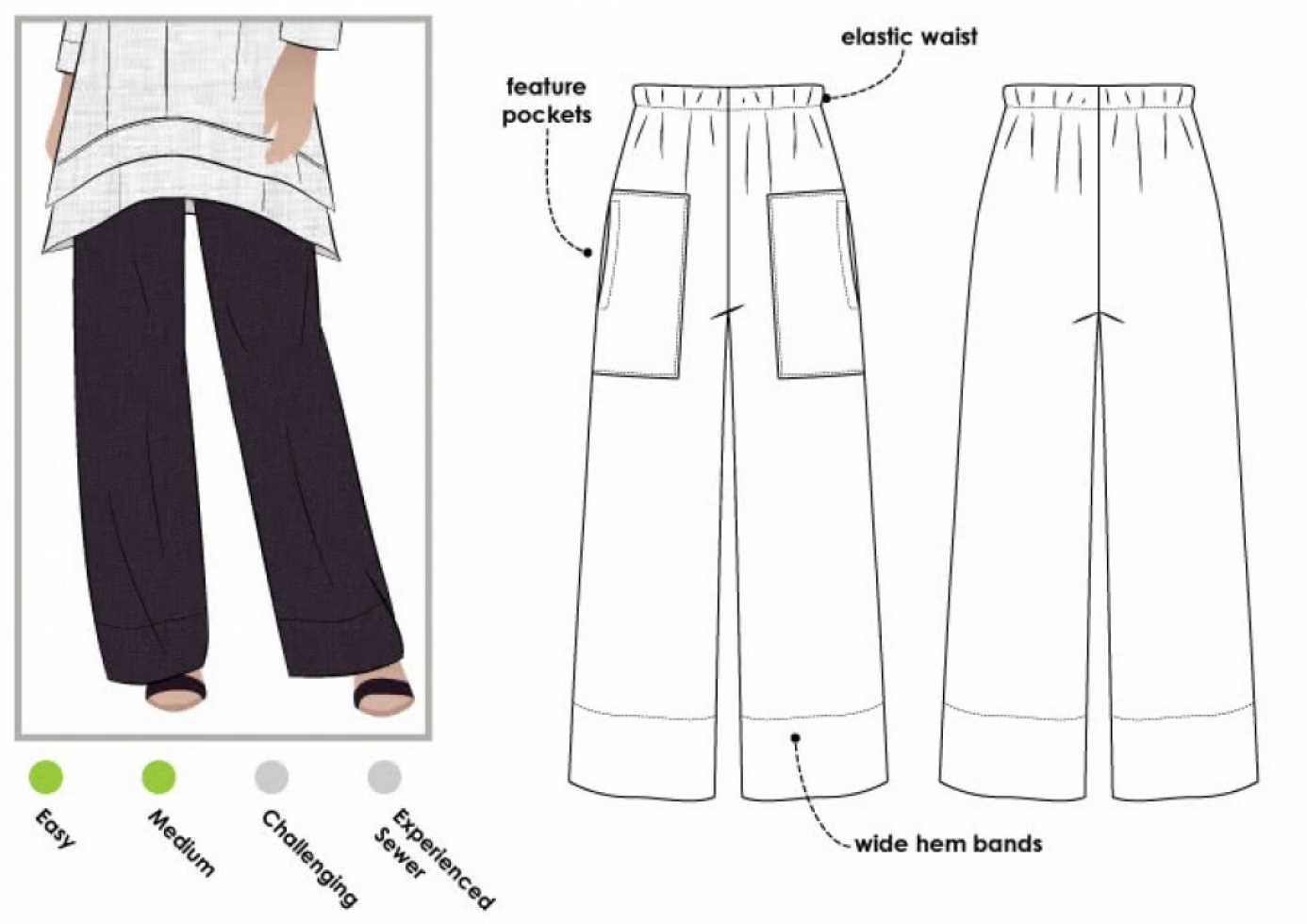 Style Arc Paper Sewing Pattern Daisy Pants