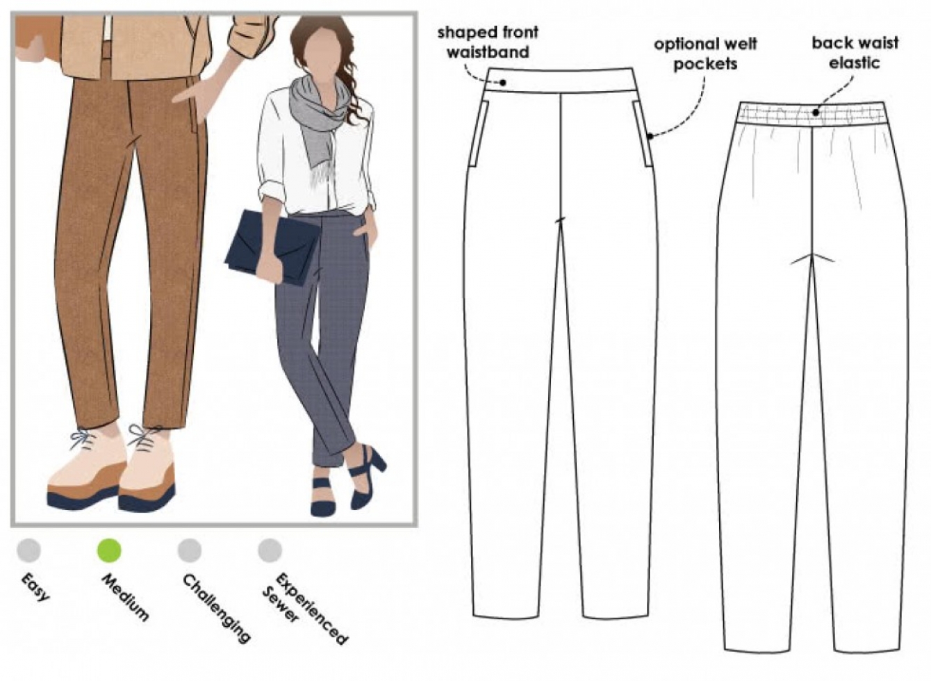 Style Arc Paper Sewing Pattern Talia Pants