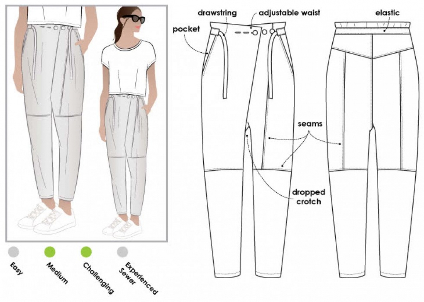 Style Arc Paper Sewing Pattern Isla Pants
