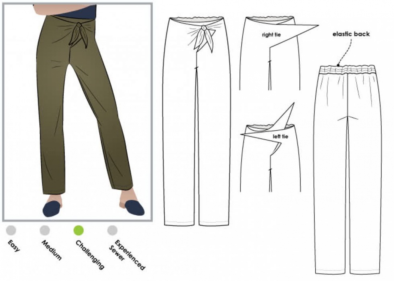 Style Arc Paper Sewing Pattern Trudy Pants