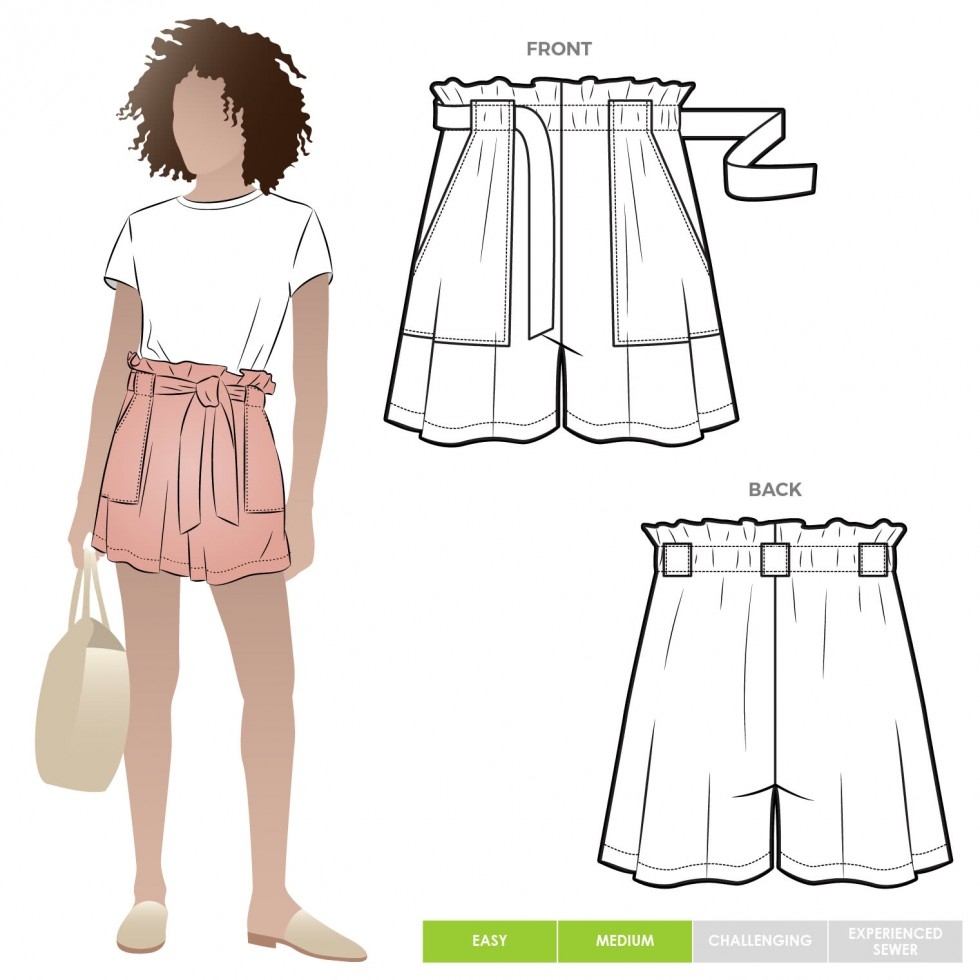 Style Arc Paper Sewing Pattern Ellen Shorts