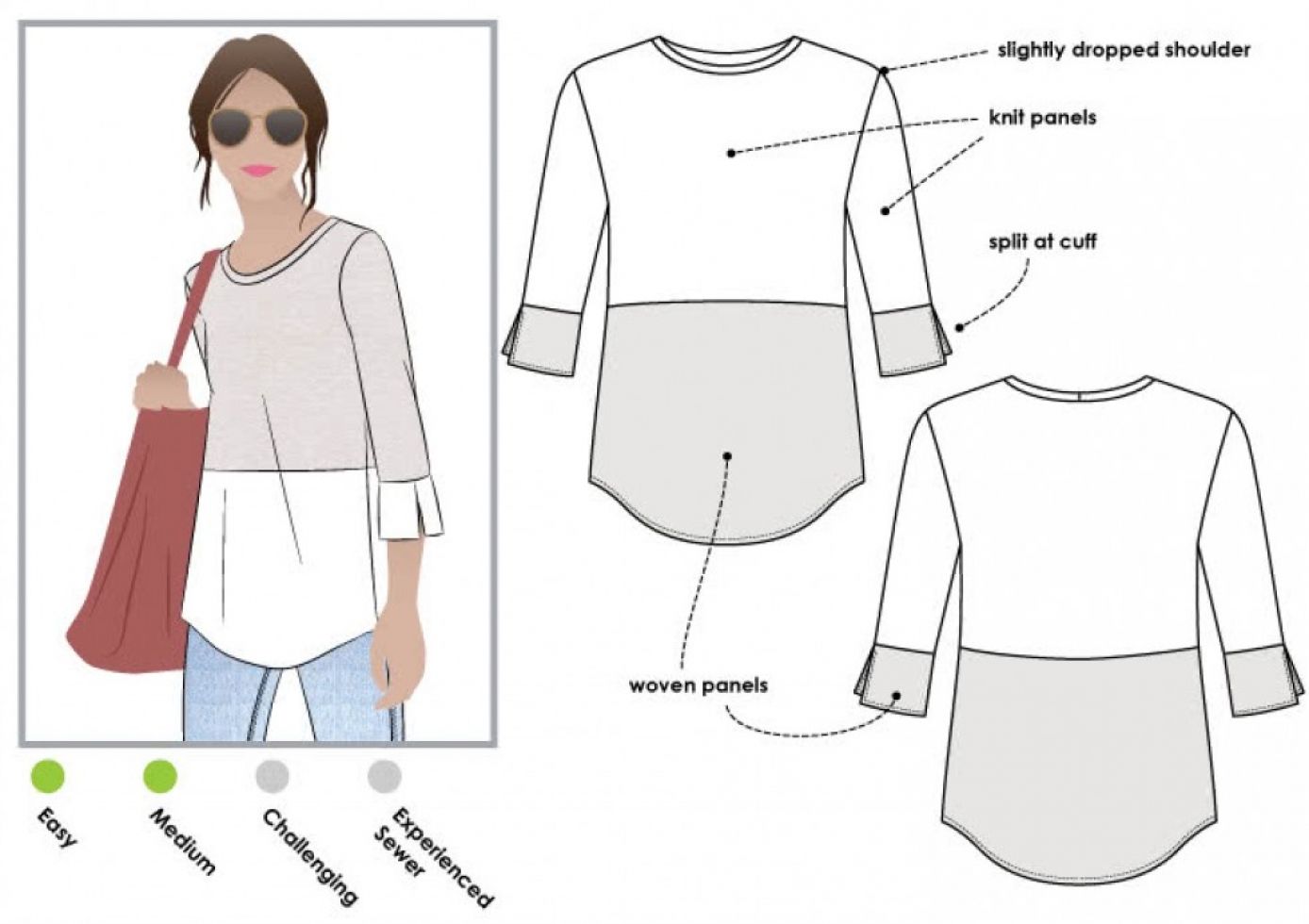Style Arc Paper Sewing Pattern Annika Top
