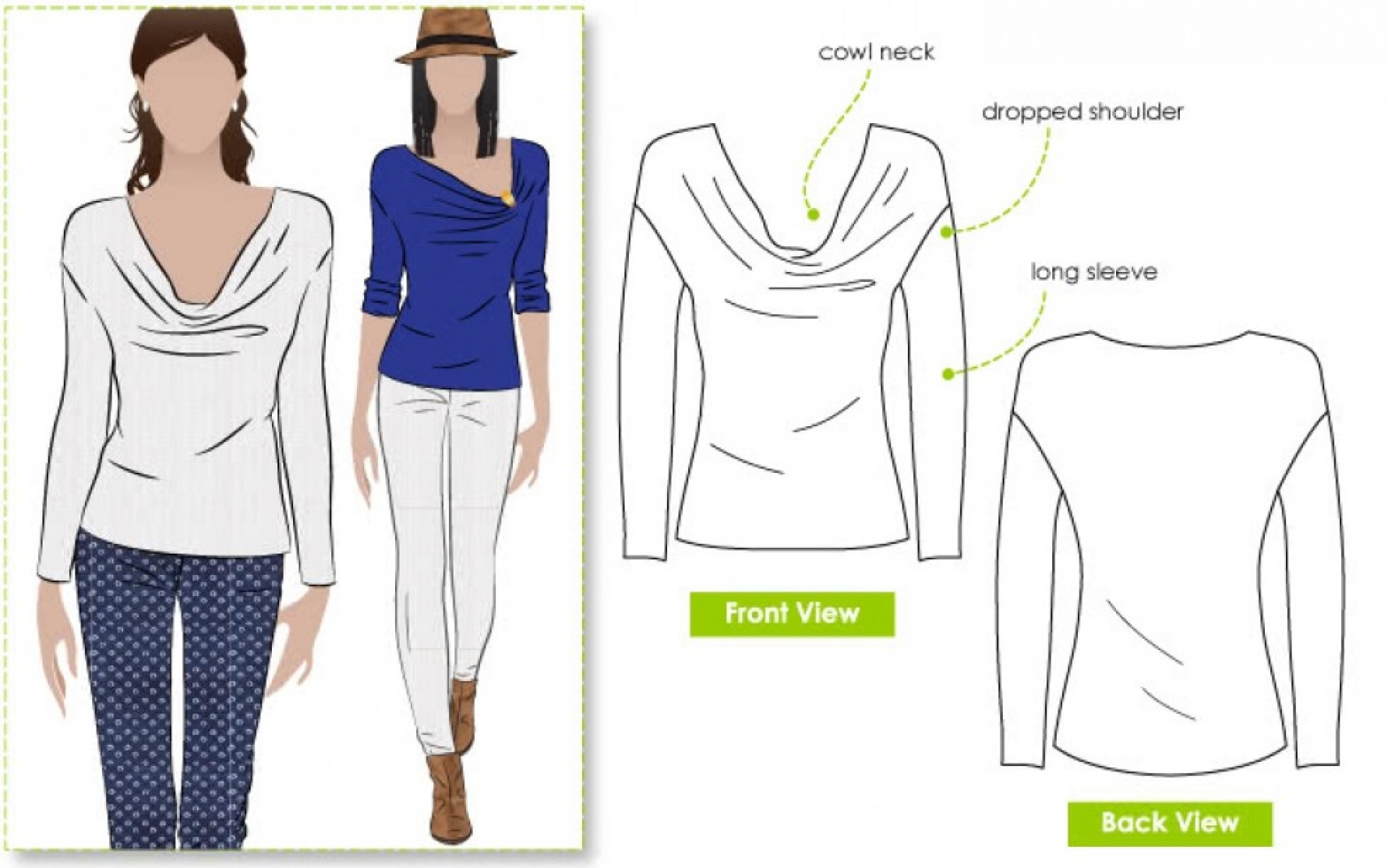 Style Arc Paper Sewing Pattern Cates Cousin Top