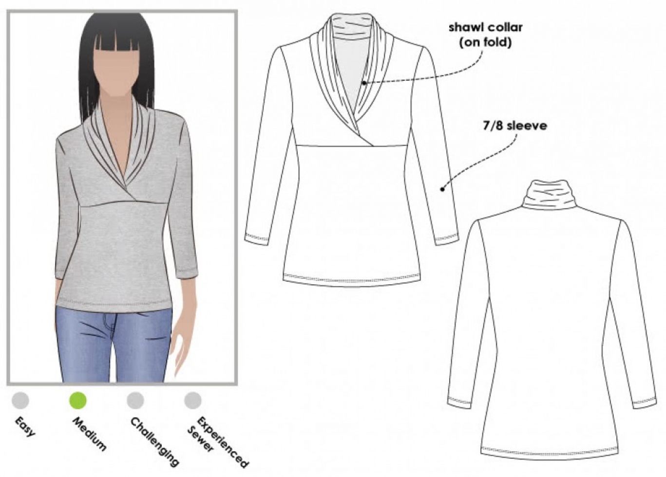Style Arc Paper Sewing Pattern Kendall Top