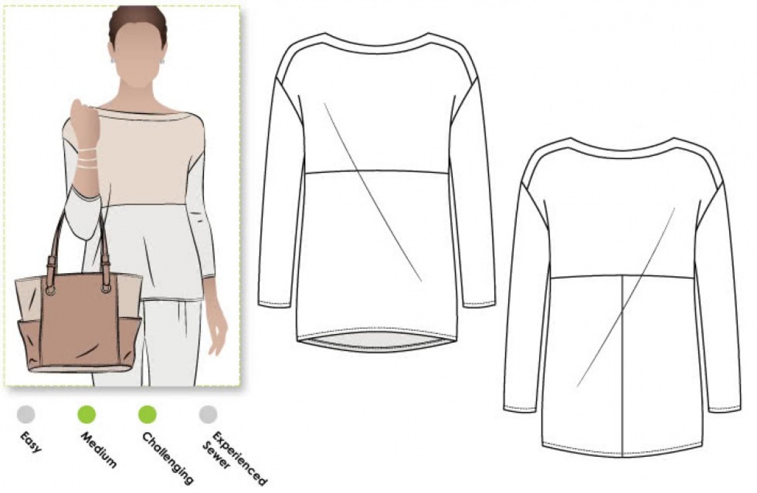 Style Arc Paper Sewing Pattern Melinda Tunic Top
