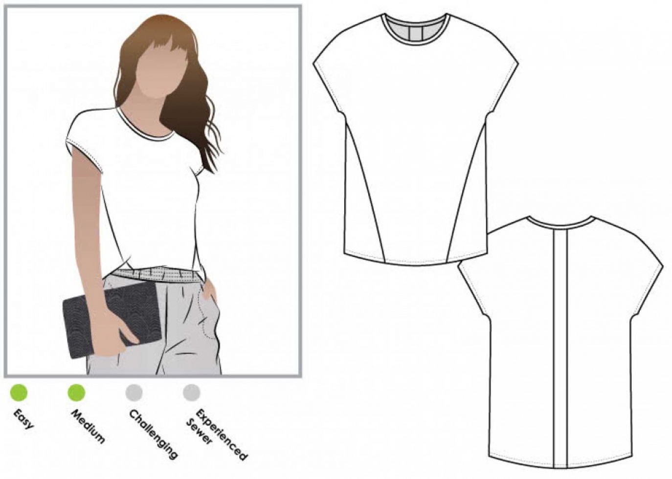 Style Arc Paper Sewing Pattern Besharl Tee