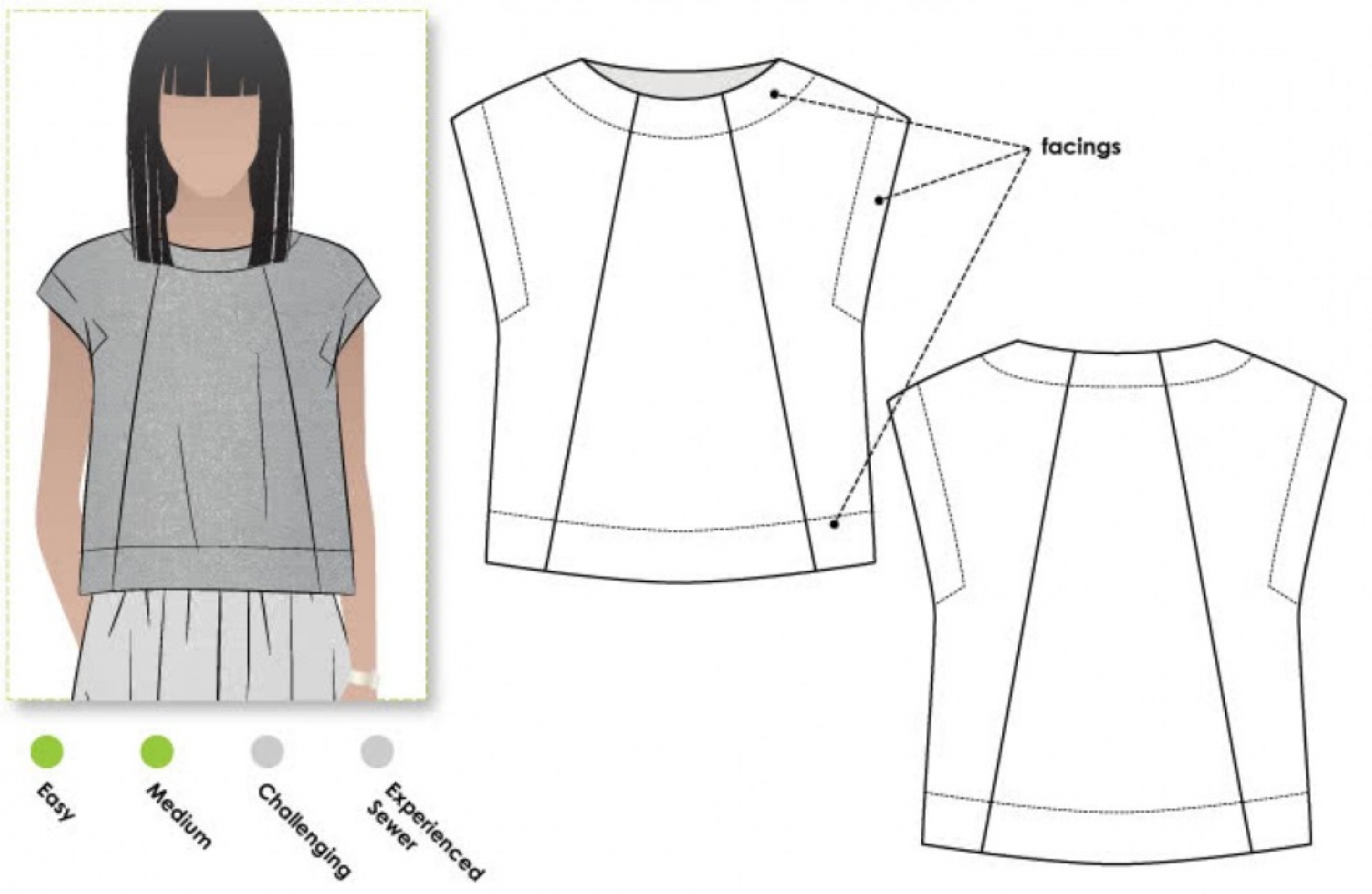 Style Arc Paper Sewing Pattern Ethel Top