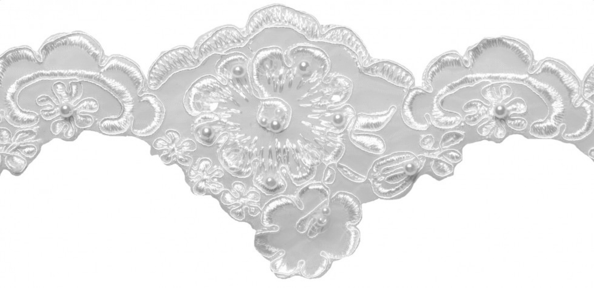 Simplicity Lace Pearl Trim White