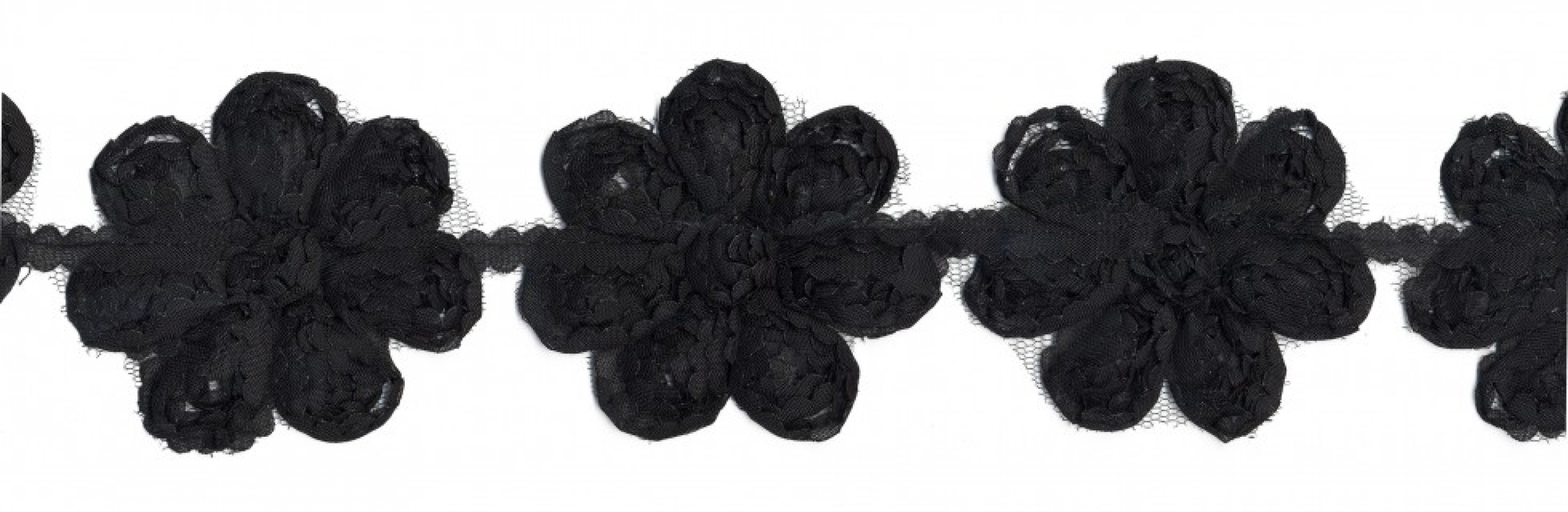 Simplicity Daisy Ribbon Braid Trim Black