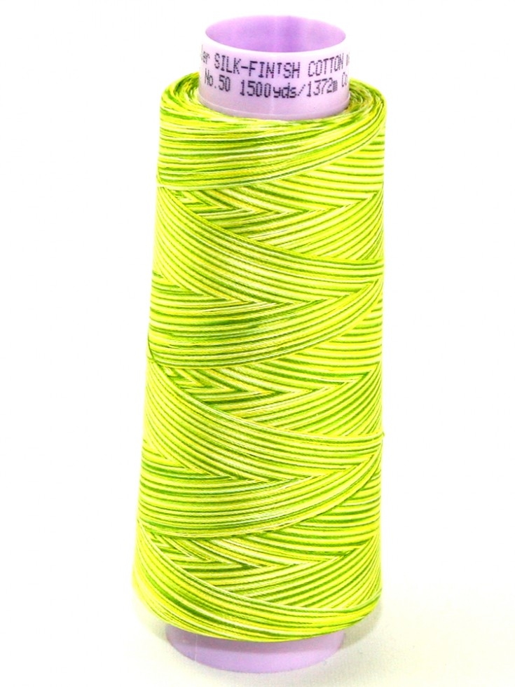 Mettler No 50 Silk Finish Multi Quilting Thread 9830 Citrus Twist